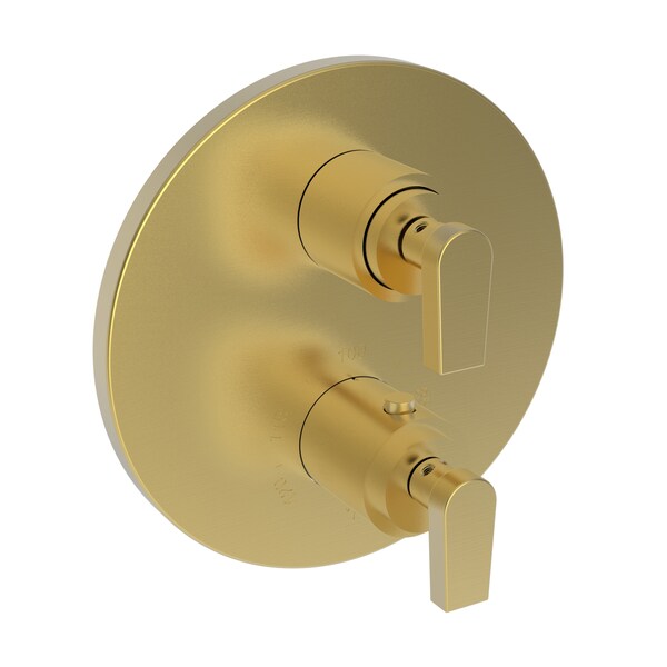Newport Brass 1/2" Round Thermostatic Trim Plate With Handle in Satin Gold (Pvd) 3-2973TR-24S - main